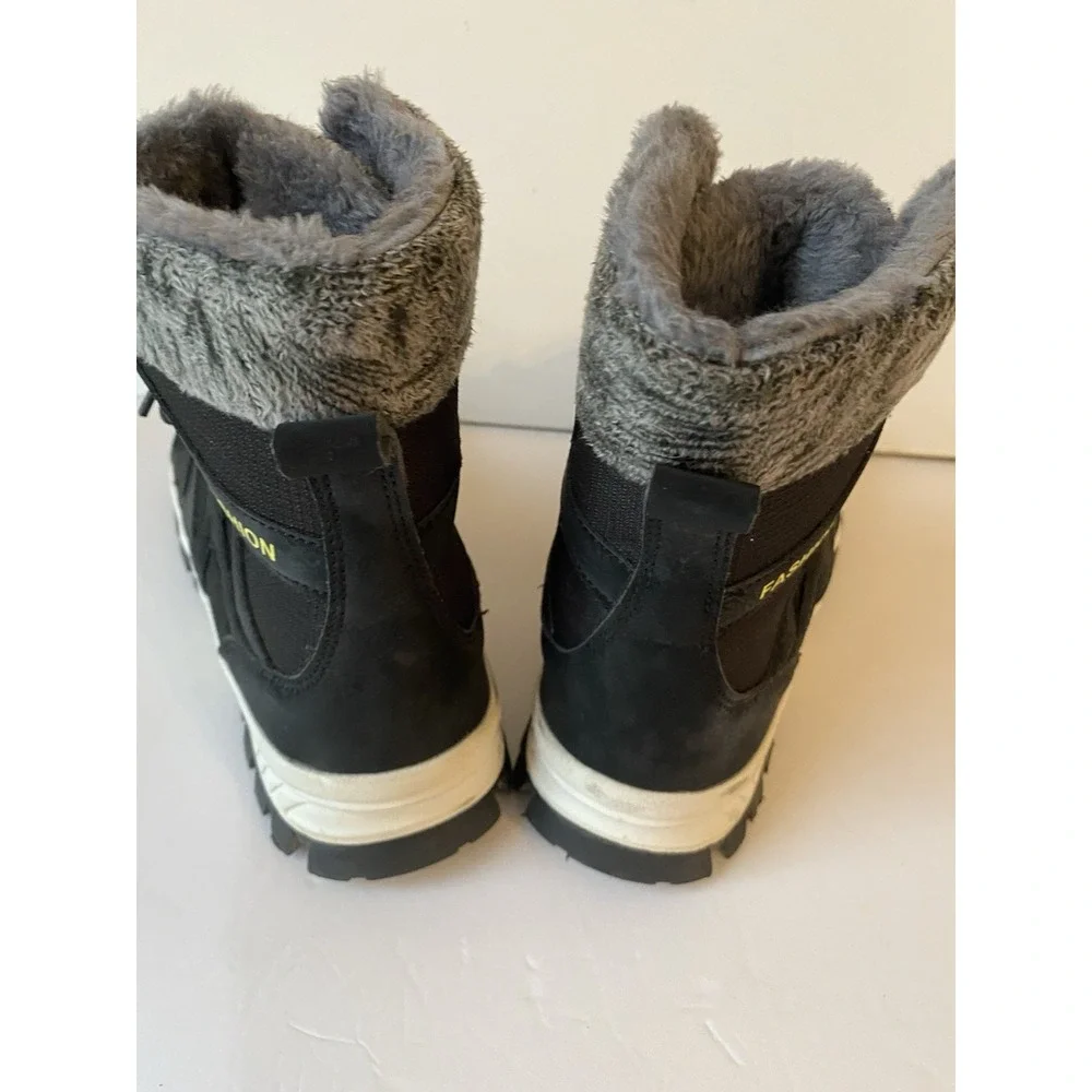 Fashion Boots Black Sz 9.5 Winter Faux‎ Fur